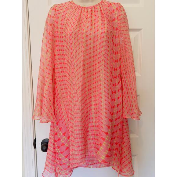 Misa Los Angeles Petra Geometric Belted Dress, Size S - Picture 2 of 10